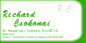 richard csokonai business card